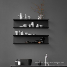 Nordic wall wordboard shelf living room background wall wrought iron wall mount